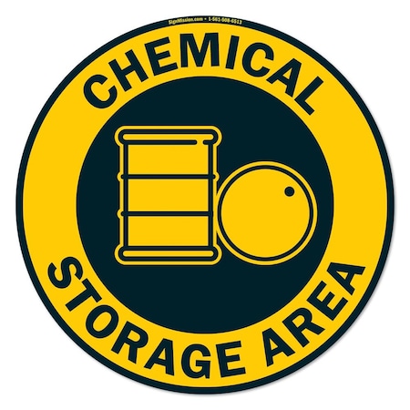 Signmission Chemical Storage Area 16in Non-Slip Floor Marker, 16" x 16", FD-C-16-99961 FD-C-16-99961